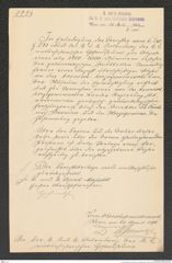 k.k. naturhistorisches Hofmuseum, Intendanzakten 1885-1896 (Hauer), Aktenzahl Z.280/1892, Seite 1